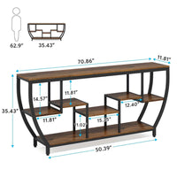 Thumbnail for Rustic Industrial Console Table with Storage Entryway, or TV Unit